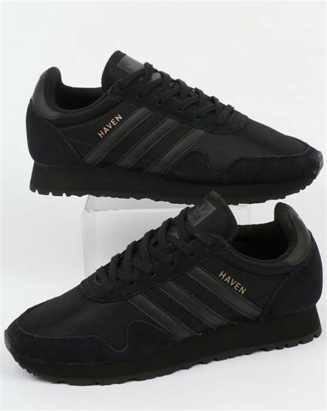 adidas black trainer|black adidas trainers women's uk.